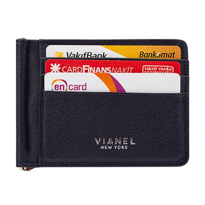 Garbalia | Porta carte di credito da uomo in vera pelle ASR-PB004, Blu marino 1