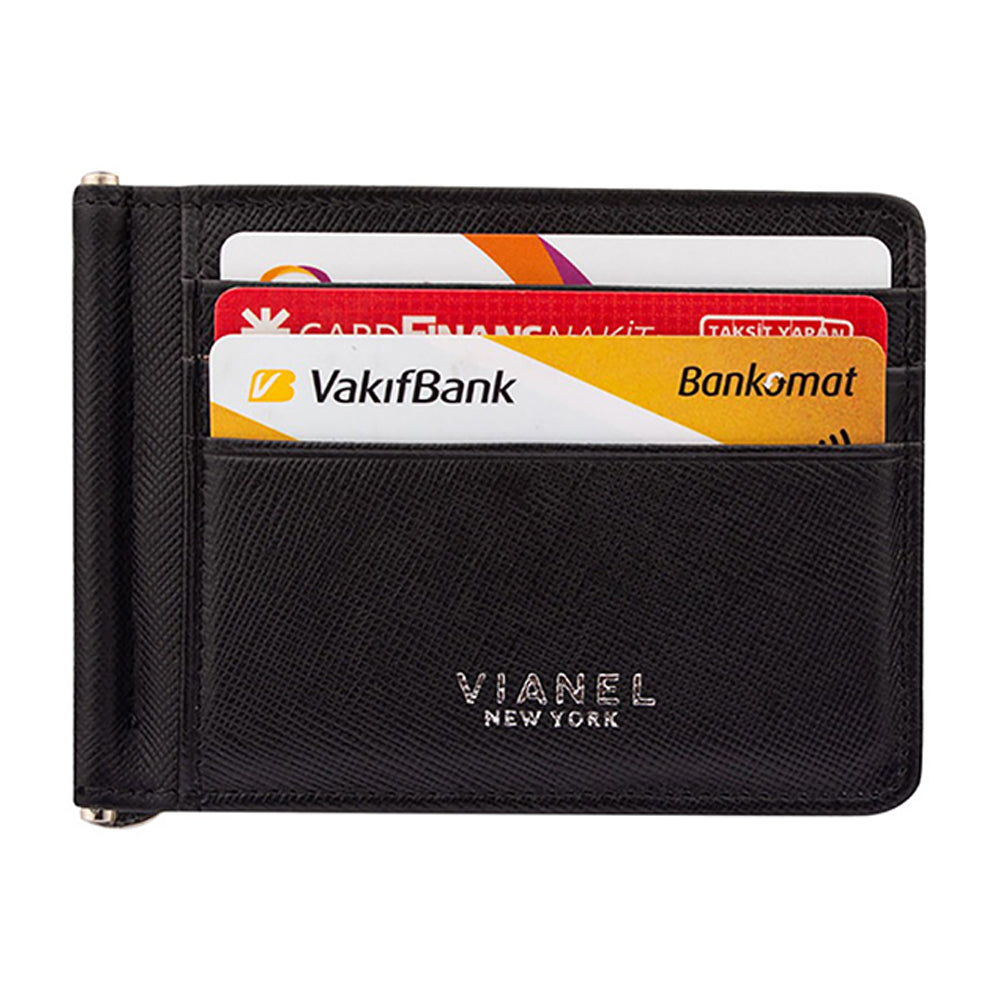 Garbalia | Porta carte di credito da uomo in vera pelle ASR-PB004, Nero 1