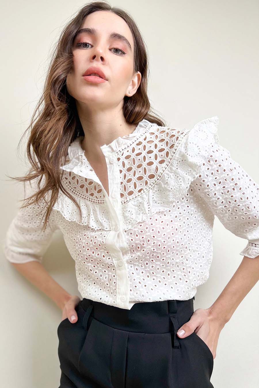 Camicia da donna Alinta, Bianco 1