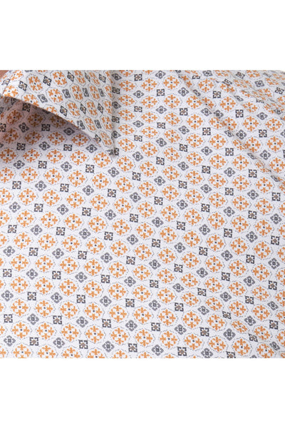 Camicia da uomo Arturo, Bianco/Arancione 2