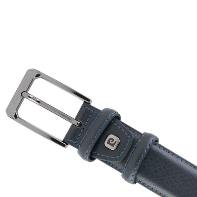Pierre Cardin | Cintura da uomo in vera pelle SCB002, Blu marino 3