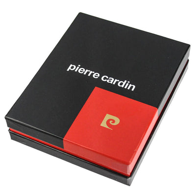 Pierre Cardin | Portafoglio da uomo in vera pelle GPB004, Nero/Blu marino 6
