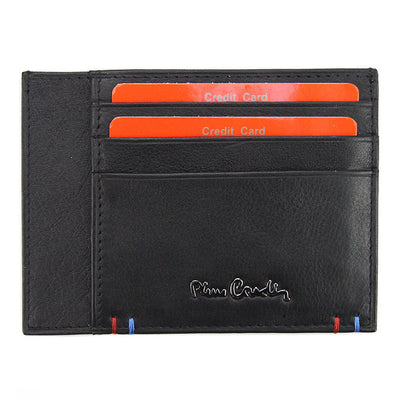 Pierre Cardin | Porta carte di credito da uomo in vera pelle GPB046, Nero 1