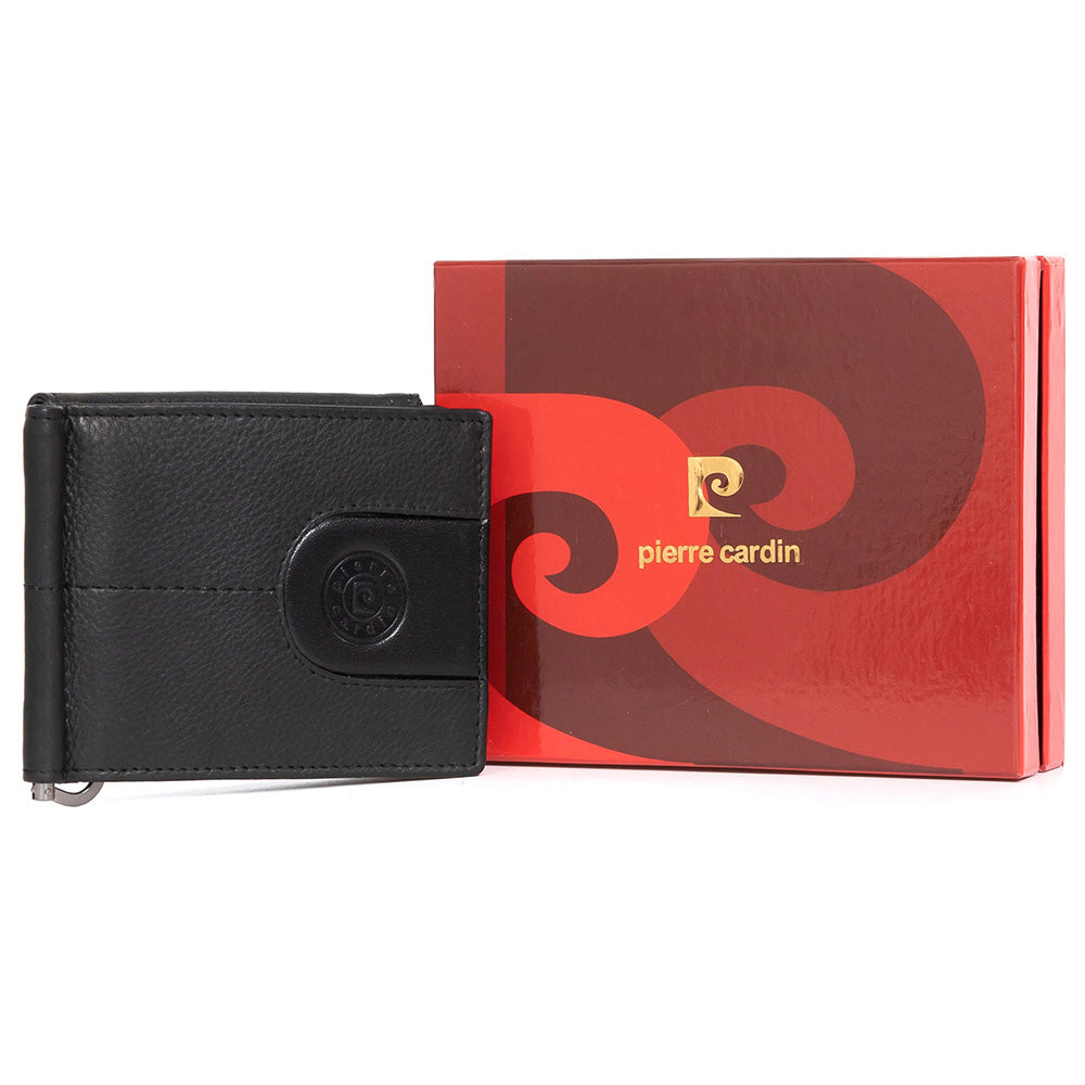 Pierre Cardin | Porta carte di credito da uomo in vera pelle GPB062, Nero 2