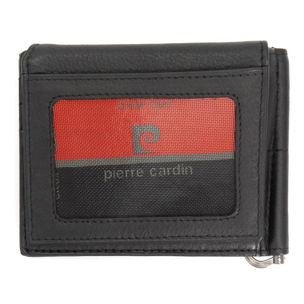 Pierre Cardin | Porta carte di credito da uomo in vera pelle GPB062, Nero 5
