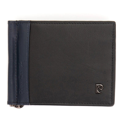 Pierre Cardin | Porta carte di credito da uomo in vera pelle GPB075, Nero/Blu - con protezione RFID 1
