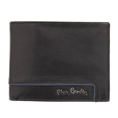 Pierre Cardin | Portafoglio da uomo in vera pelle GPB084, Nero - con protezione RFID 1