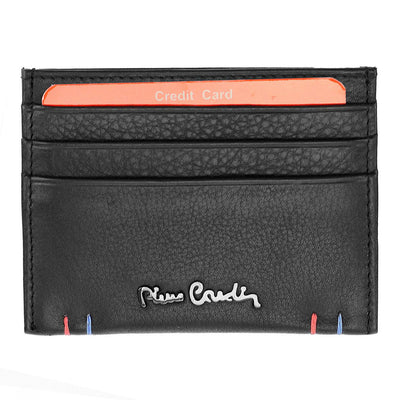Pierre Cardin | Porta carte di credito da uomo in vera pelle GPB085, Nero - con protezione RFID 1