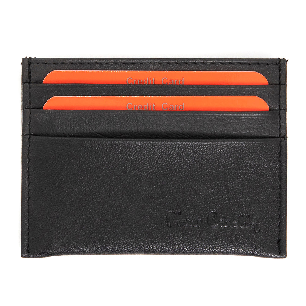 Pierre Cardin | Porta carte di credito da uomo in vera pelle GPB086, Nero 1