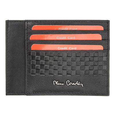 Pierre Cardin | Porta carte di credito da uomo in vera pelle GPB090, Nero 1