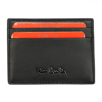 Pierre Cardin | Porta carte di credito da uomo in vera pelle GPB092, Nero 1