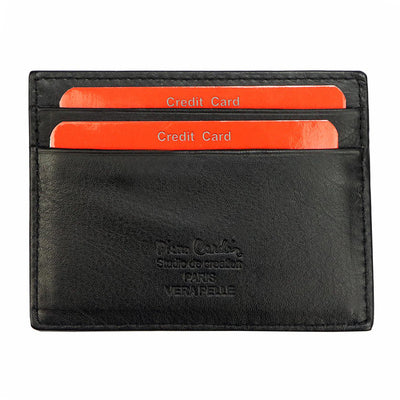 Pierre Cardin | Porta carte di credito da uomo in vera pelle GPB092, Nero 3
