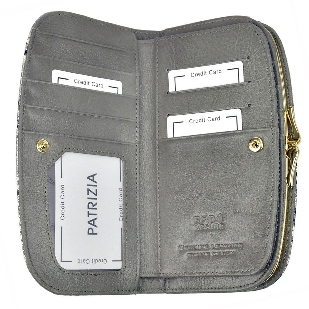 Portafoglio da donna in vera pelle GPD339, Grigio - con protezione RFID 4