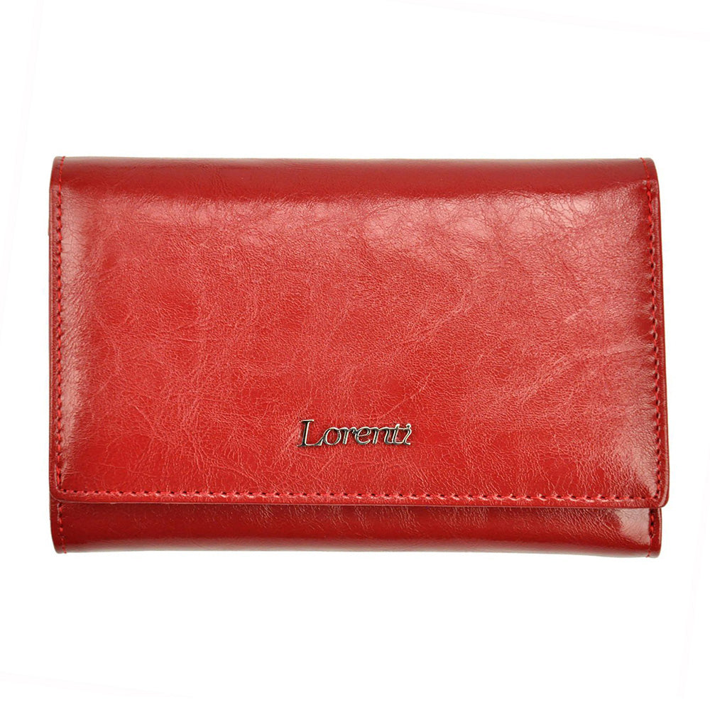 Portafoglio da donna in vera pelle GPD359, Rosso - con protezione RFID 1