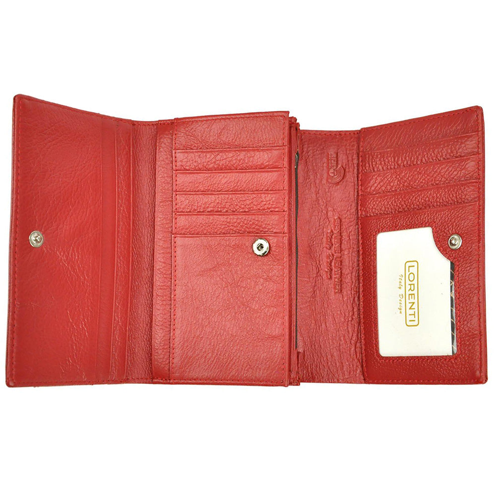 Portafoglio da donna in vera pelle GPD359, Rosso - con protezione RFID 4