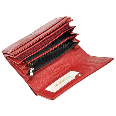 Portafoglio da donna in vera pelle GPD359, Rosso - con protezione RFID 5