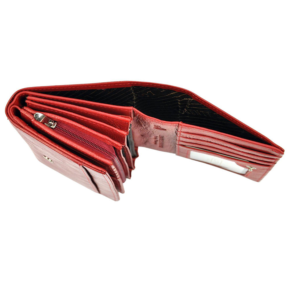 Portafoglio da donna in vera pelle GPD359, Rosso - con protezione RFID 7