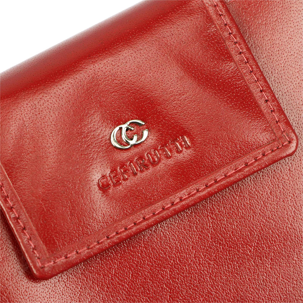 Portafoglio da donna in vera pelle GPD383, Rosso - con protezione RFID 3