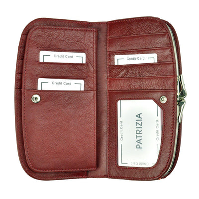 Portafoglio da donna in vera pelle GPD385, Rosso - con protezione RFID 5