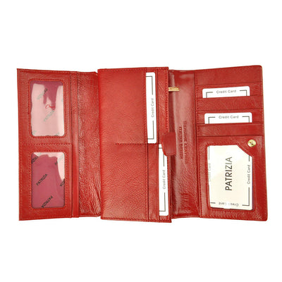 Portafoglio da donna in vera pelle GPD420, Rosso - con protezione RFID 4