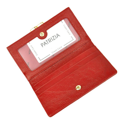 Portafoglio da donna in vera pelle GPD422, Rosso - con protezione RFID 8