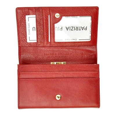 Portafoglio da donna in vera pelle GPD425, Rosso - con protezione RFID 4