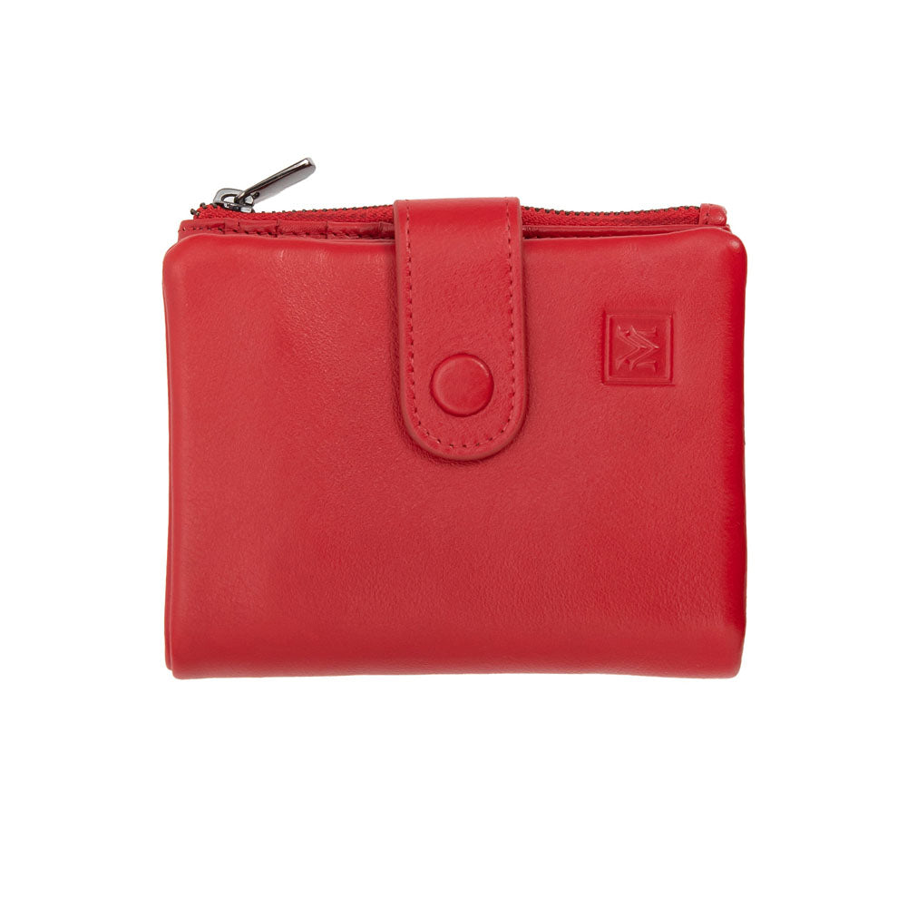 Portafoglio da donna in vera pelle GPD431, Rosso - con Protezione RFID 1