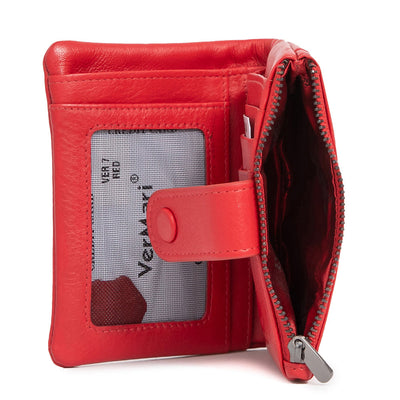 Portafoglio da donna in vera pelle GPD431, Rosso - con Protezione RFID 3