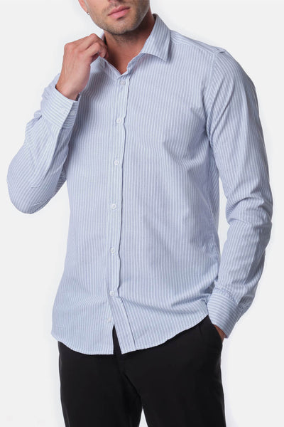 Camicia da uomo Keon, Bianco/Blu 1
