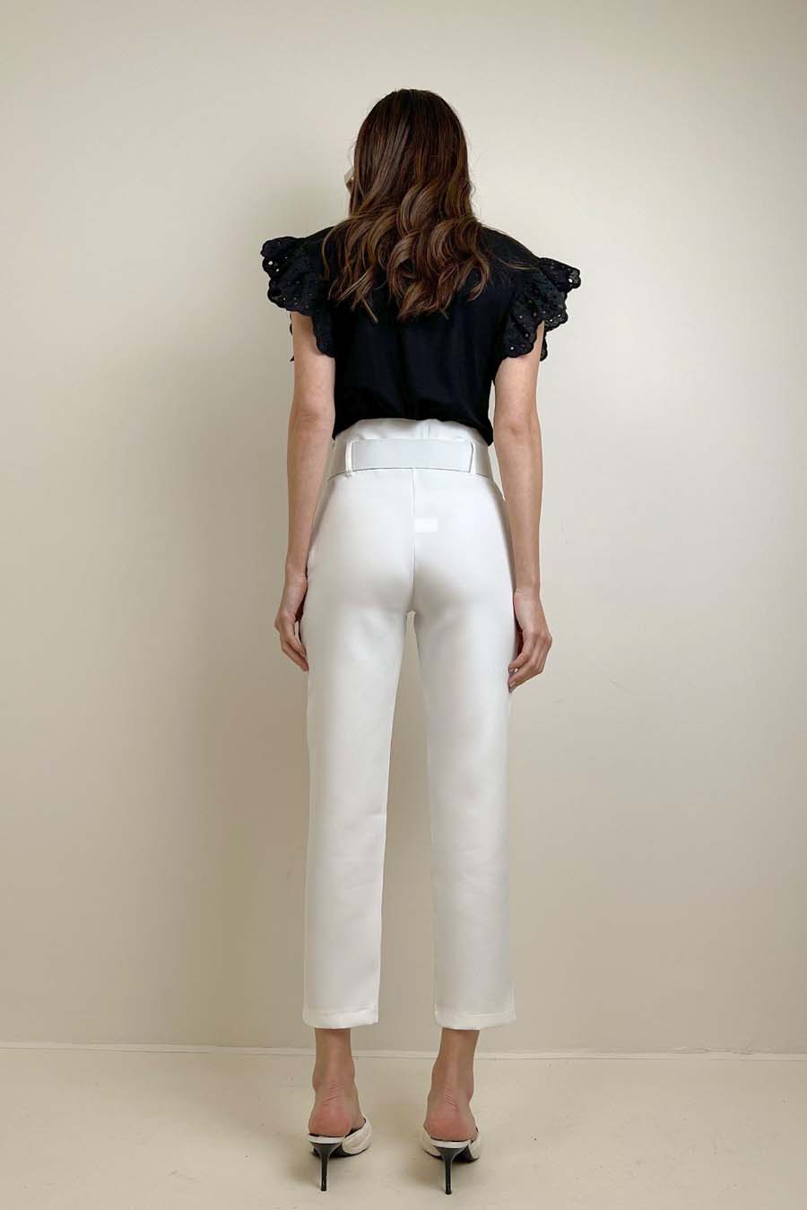 Pantaloni da donna Mansi, Bianco 6