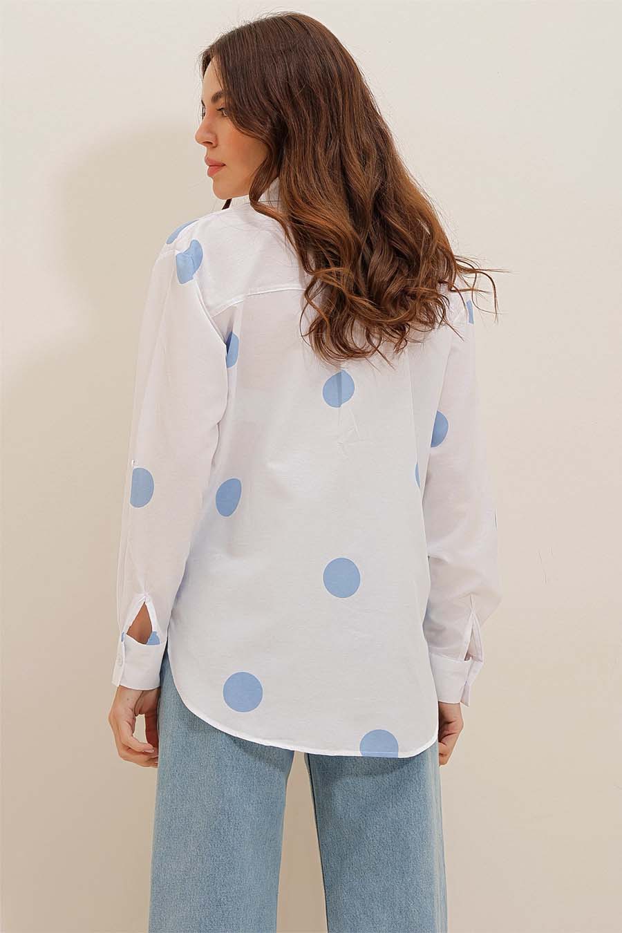 Camicia da donna Millie, Bianco/Azzurro 5