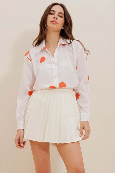 Camicia da donna Millie, Bianco/Arancione 1