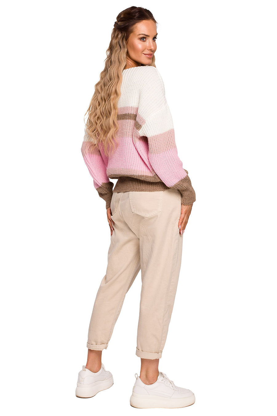Maglione da donna Aithne, Bianco/Rosa 2
