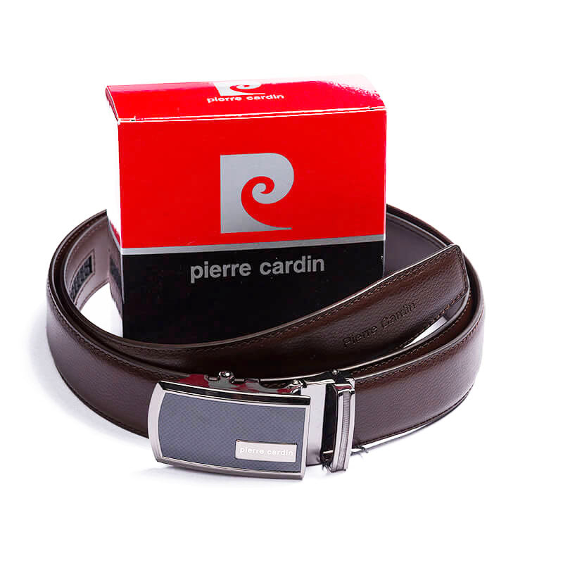 Pierre Cardin | Cintura da uomo in vera pelle GCB203, Marrone scuro 2