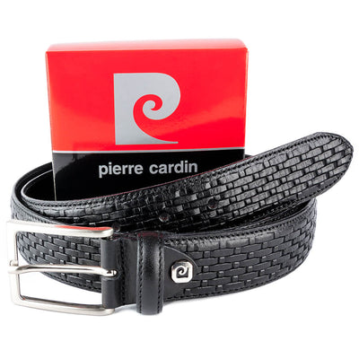 Pierre Cardin | Cintura da uomo in vera pelle GCB235, Nero 2