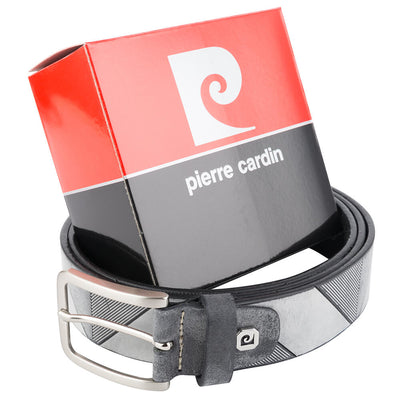 Pierre Cardin | Cintura da uomo in vera pelle GCB268, Grigio 2