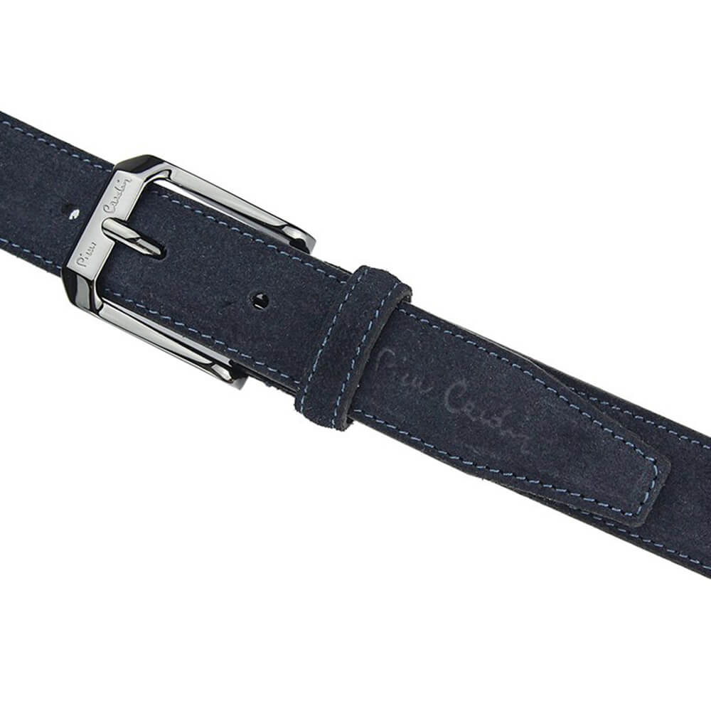 Pierre Cardin | Cintura da uomo in vera pelle GCB256, Blu marino 5