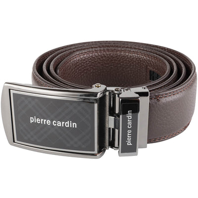 Pierre Cardin | Cintura da uomo in vera pelle GCB278, Marrone scuro 1